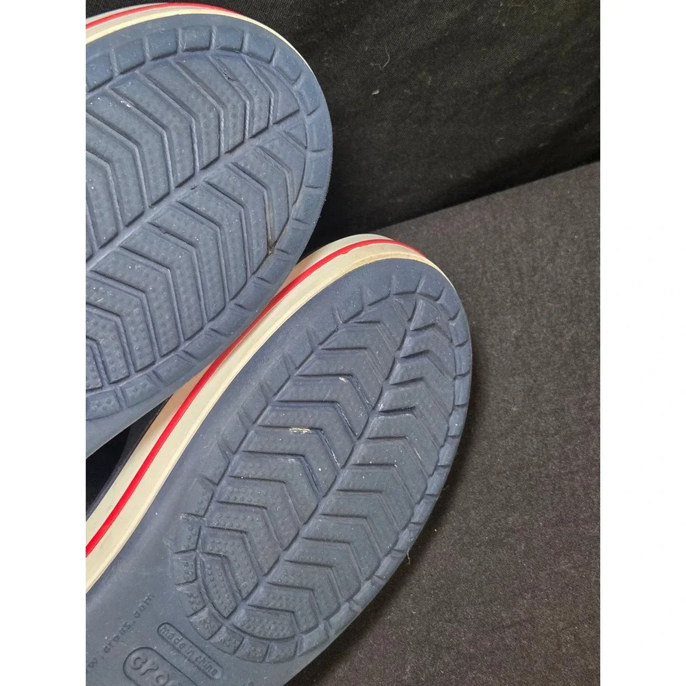Crocs‎ Bayaband Sandal Kids Navy Red White Sporty Water Shoes J3 205400-4CC